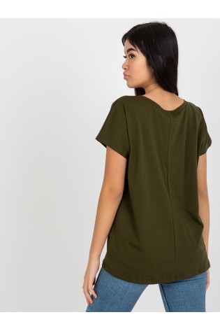 Khaki marškinėliai moterims-RV-TS-4832.30