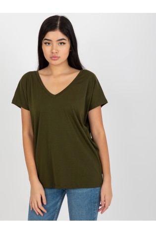 Khaki marškinėliai moterims-RV-TS-4832.30
