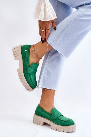 Žalios spalvos stilingi batai-UK132P GREEN