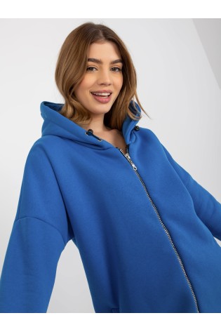 Mėlynas ilgas džemperis moterims-RV-BL-4858-1.99P
