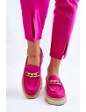 Stilingi Loafers stiliaus batai-C1237-5 FUCHSIA