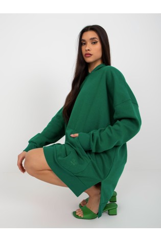 Žalias laisvas patogus džemperis moterims-TW-BL-2001.11