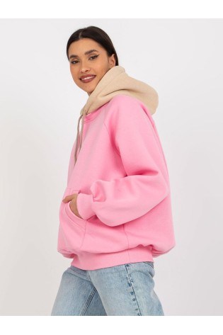 Patogus laisvas rožinis džemperis moterims-EM-BL-696.68