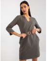 Elegantiška khaki suknelė-TW-SK-BL-1011.17