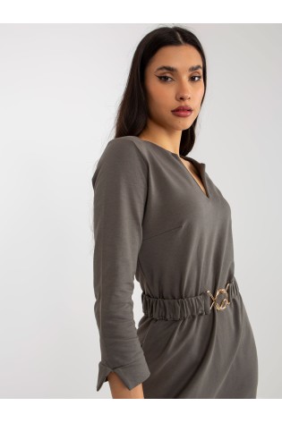 Elegantiška khaki suknelė-TW-SK-BL-1011.17