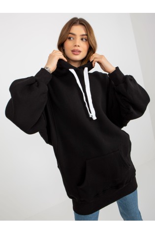 Juodas patogus džemperis moterims-EM-BL-694.20X