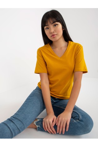 Tamsiai geltoni marškinėliai moterims-EM-TS-HS-20-25.41X