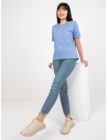 Šviesiai mėlyni marškinėliai moterims-TW-TS-2004.48