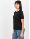 Klasikiniai juodi marškinėliai moterims-TW-TS-2004.48