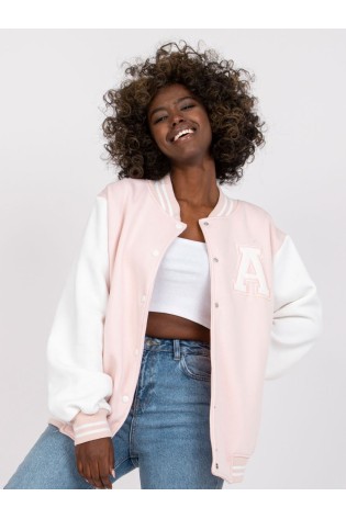 Šviesiai rožinis koledžo stiliaus džemperis Ex Moda-EM-BL-697.88