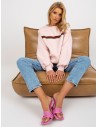 Rožinis džemperis su originalia juostele-EM-BL-760.01