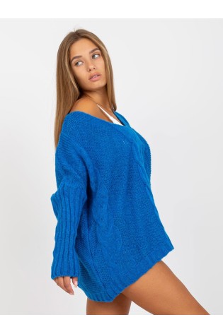 Mėlynas moteriškas megztinis-TW-SW-BI-M903.33X