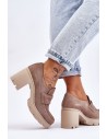 Stilingi natūralios odos kapučino spalvos batai-20125 W.TAUPE+BOLZANO