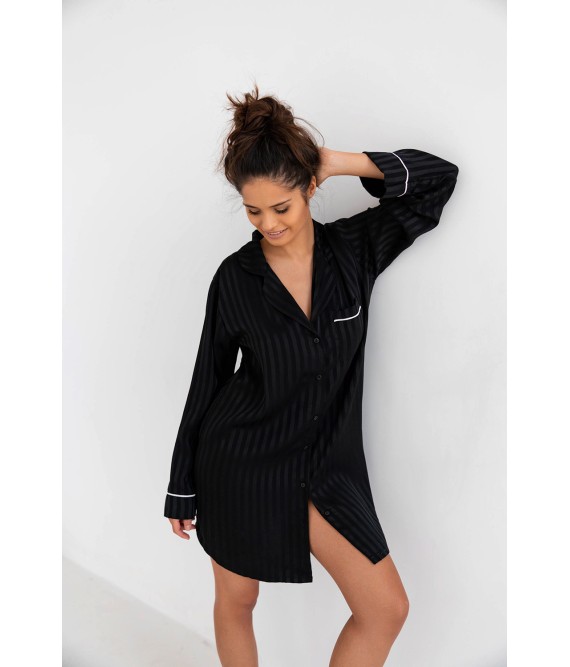 Nightgown Koszula Nocna Model Evita Black - Sensis-175875