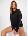 Basic stiliaus juodas džemperis moterims-MA-BL-1809002-1.10P