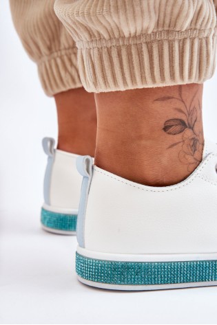 Balti odiniai sneakers bateliai moterims-LA222 BLUE