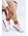 Balti odiniai sneakers bateliai moterims-LA222 PURPLE
