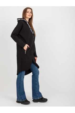 Sportinio dizaino juodas paltukas-džemperis-RV-BL-6683.00P