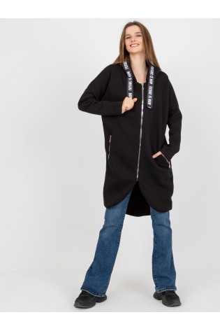 Sportinio dizaino juodas paltukas-džemperis-RV-BL-6683.00P