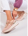 Aukštos kokybės rausvos spalvos stilingi batai-23-12086P