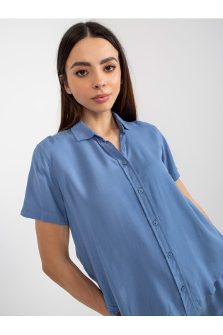 Mėlyni marškiniai trumpomis rankovėmis-D73761M11063B