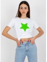 Klasikiniai balti marškinėliai su žvaigždute-RV-TS-8626.00
