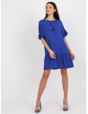 Gražios mėlynos spalvos patogi suknelė-D73761M30306B