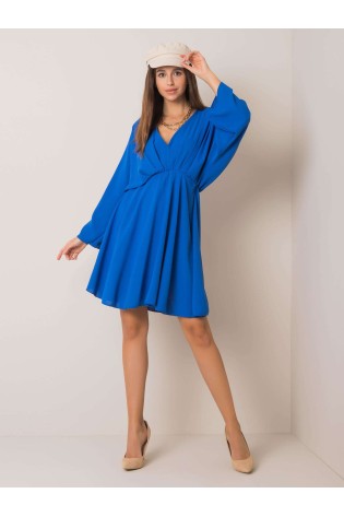 Mėlyna suknelė su trikampe iškirpte-DHJ-SK-11981B.19