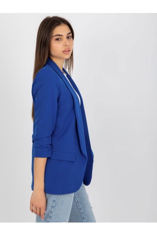 Klasikinis mėlynas švarkelis moterims-DHJ-MA-7684.15P