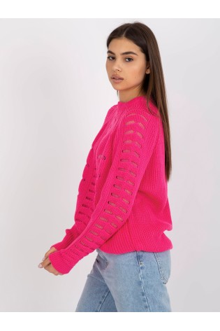 Rožinis ažūrinis megztinis-BA-SW-8056.21P