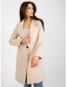 Klasikinis smėlio spalvos moteriškas paltas-TW-PL-BI-23314.00P