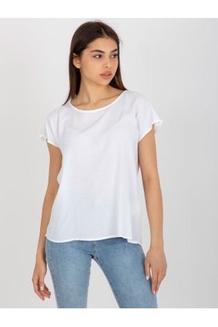 Balti marškinėliai trumpomis rankovėmis-D73761R10978O