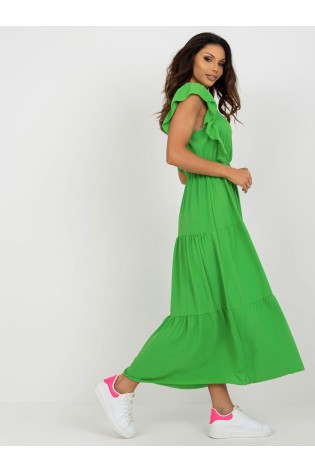 Laisva žalia universali suknelė-DHJ-SK-8352.04