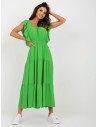 Laisva žalia universali suknelė-DHJ-SK-8352.04
