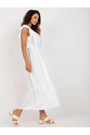 Stilinga laisva universali balta suknelė-DHJ-SK-8352.04