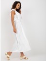 Stilinga laisva universali balta suknelė-DHJ-SK-8352.04