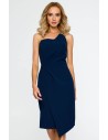 Elegantiška tamsiai mėlyna puošni suknelė Moe M409-TV_M409_NAVY_BLUE