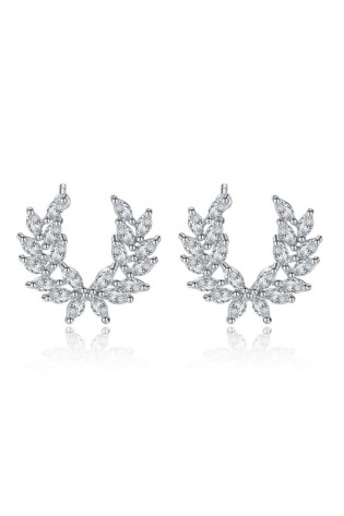 Iškilmingi vestuviniai auskarai su kristalais, nerūdijančio plieno KSL98-KSL98