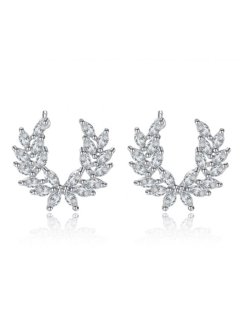 Iškilmingi vestuviniai auskarai su kristalais, nerūdijančio plieno KSL98-KSL98