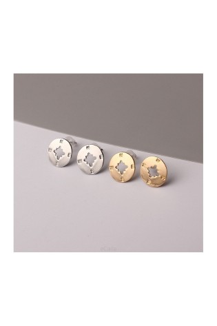 Auksiniai auskarai su kompasu-K204