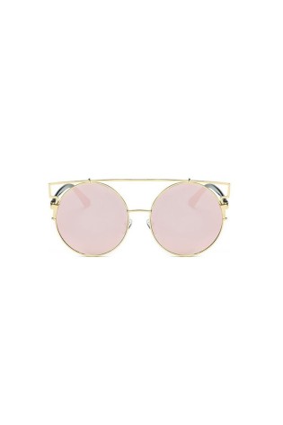 Apvalūs akiniai nuo saulės, rožiniai su auksiniu rėmeliu OK83WZ3-OK83WZ3