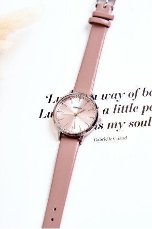 Moteriškas analoginis laikrodis be nikelio Ernest Purty rožinis-E97294 D.PINK