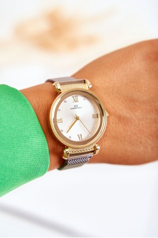 Giorgio & Dario moteriškas laikrodis su magnetine apyranke sidabro-aukso spalvos-ZEG/211109 GLD/SIL