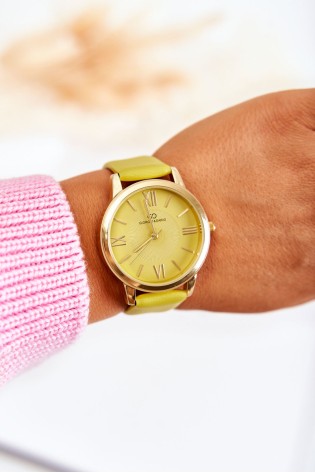 Moteriškas laikrodis su odiniu dirželiu Giorgio & Dario Green-ZEG/20211003 GREEN