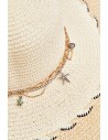 Šviesi moteriška vasariška skrybėlė-KAP.231329 BEIGE