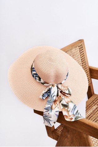 Elegantiška moteriška skrybėlė su medžiaga, rausva-KAP.231805 PINK