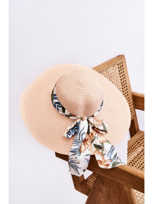 Elegantiška moteriška skrybėlė su medžiaga, rausva-KAP.231805 PINK