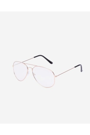 Stilingi skaidrūs akiniai auksiniu rėmeliu-OKU-804-30GO