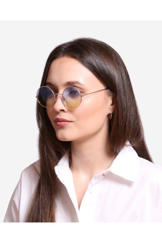 Stilingi apvalūs saulės akiniai-OKU-5035-2BL