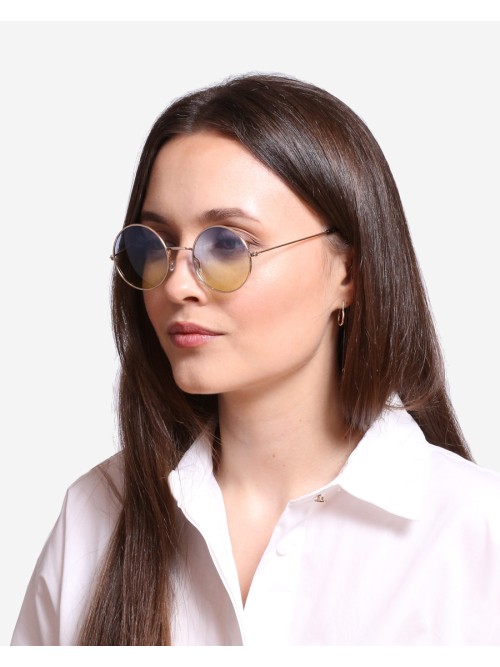 Stilingi apvalūs saulės akiniai-OKU-5035-2BL